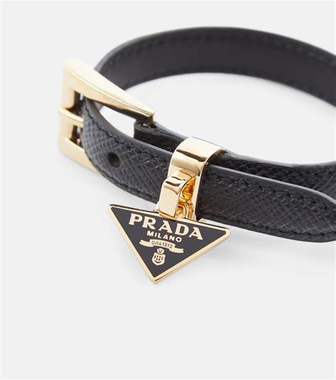 prada black saffiano bracelet.